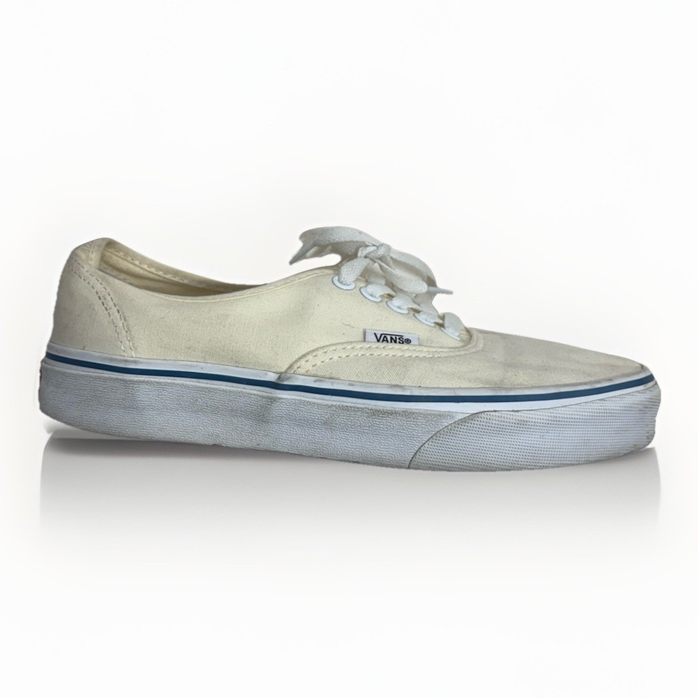 Vans off The Wall Women's Size 8 Cream Biege Lace Up Low Top Shoes Casual